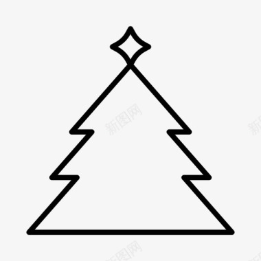 圣诞树圣诞装饰新年图标图标