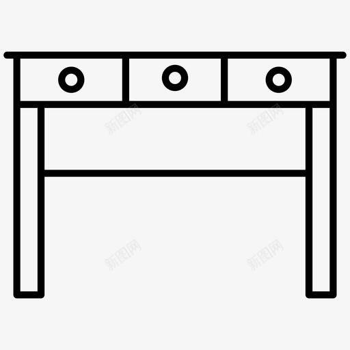 桌子抽屉梳妆台图标svg_新图网 https://ixintu.com 抽屉 桌子 梳妆台