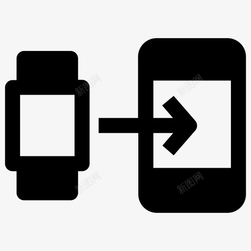 智能手表连接电话图标svg_新图网 https://ixintu.com 智能手表 电话 连接