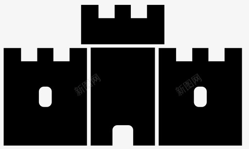 城堡纪念碑塔图标图标