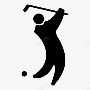 高尔夫高尔夫俱乐部高尔夫球杆图标图标