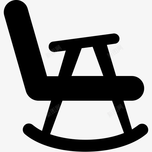 摇椅家具房间家具图标svg_新图网 https://ixintu.com 室内装饰雕文图标 家具 房间家具 摇椅