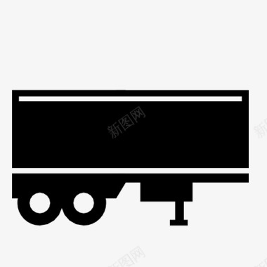 停放拖车半挂车运输工具图标图标
