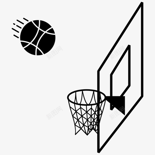 篮球圈活动爱好图标svg_新图网 https://ixintu.com 活动 爱好 简历 篮球圈 运动