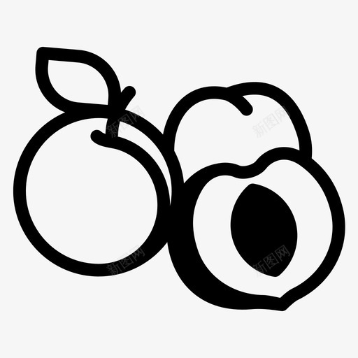 桃子食品水果图标svg_新图网 https://ixintu.com 健康 桃子 水果 油桃 食品 食品饮料