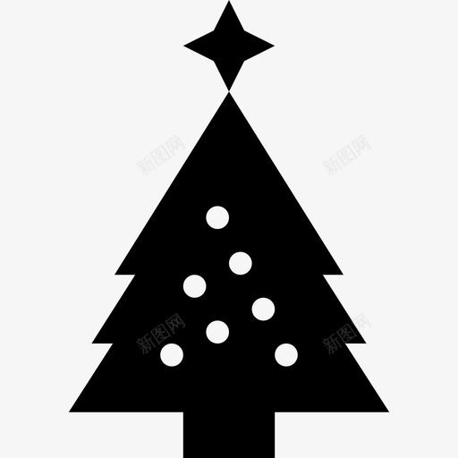 圣诞松假日圣诞树图标svg_新图网 https://ixintu.com 假日 圣诞 圣诞松 圣诞树 小黑