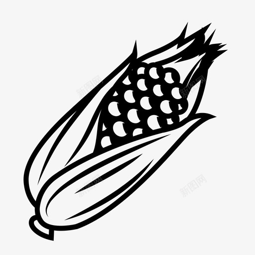 玉米谷类甜玉米图标svg_新图网 https://ixintu.com 玉米 甜玉米 谷类