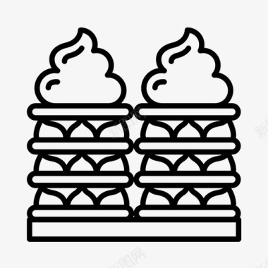 甜点面包房咖啡厅图标图标