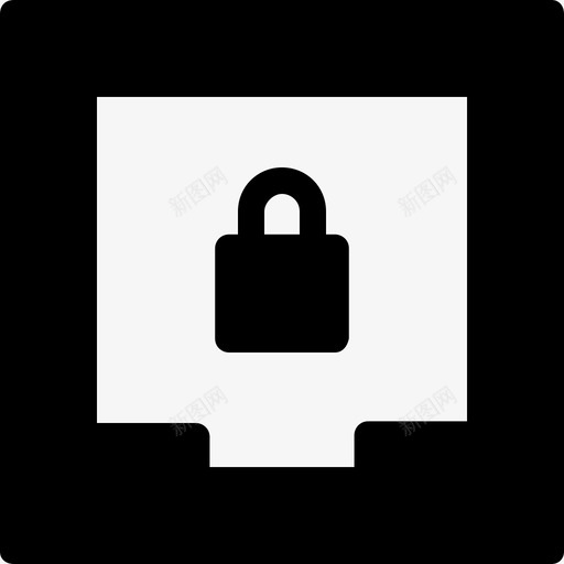 抽屉安全锁文件字形图标svg_新图网 https://ixintu.com 抽屉安全 文件字形 锁