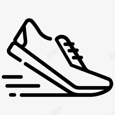 跑步运动鞋图标图标