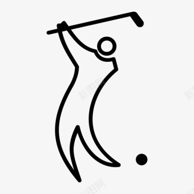 高尔夫高尔夫俱乐部高尔夫球杆图标图标
