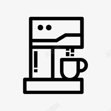 浓缩咖啡机厨师菜肴图标图标