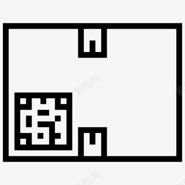 二维码条码盒子图标图标