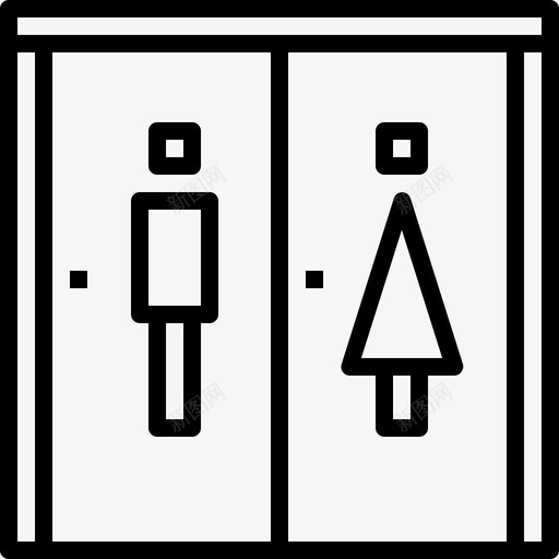 洗手间男士标牌图标svg_新图网 https://ixintu.com 卫生间 女士 标牌 洗手间 男士 购物