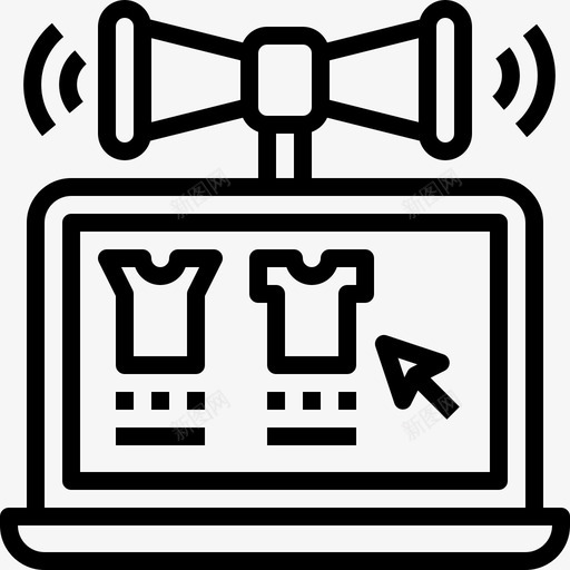 在线营销广告公告图标svg_新图网 https://ixintu.com 促销 公告 在线营销 广告 电子商务