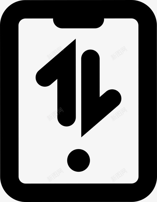 移动数据设备网络图标svg_新图网 https://ixintu.com 信号 平板电脑 用户界面 电话 移动数据 网络 设备