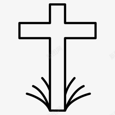 墓碑天主教基督教图标图标