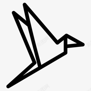 折纸艺术鸟图标图标