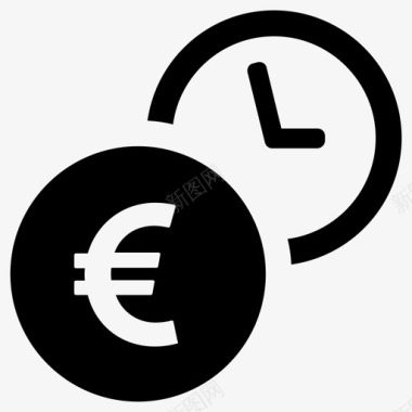 时间就是金钱欧元富有图标图标