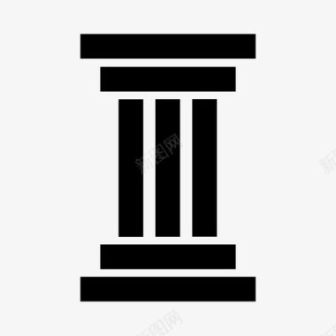 柱子古代雅典娜图标图标