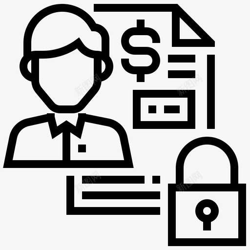 数据安全货币经济图标svg_新图网 https://ixintu.com 报告 数据安全 经济 货币 金融 金融科技