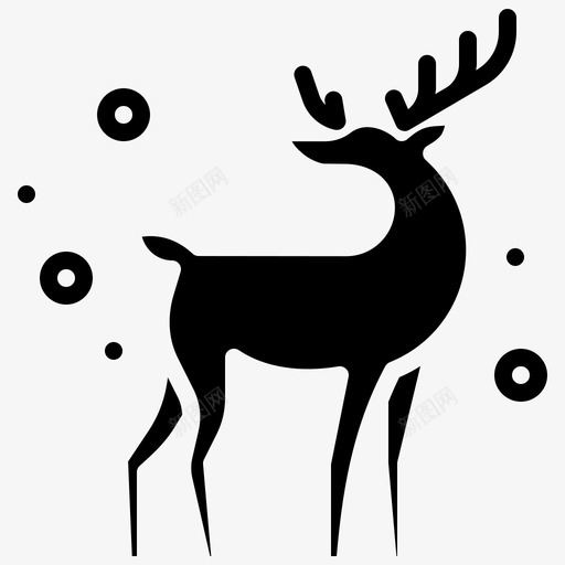 驯鹿圣诞节森林图标svg_新图网 https://ixintu.com 冬季 冬季雕文 圣诞节 森林 野生 驯鹿 鲁道夫