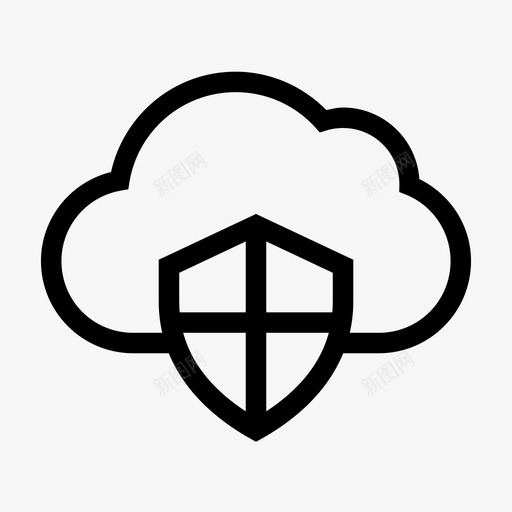 防护云安全防护图标svg_新图网 https://ixintu.com 安全 防护 防护云