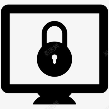 网络安全计算机安全数据保护图标图标
