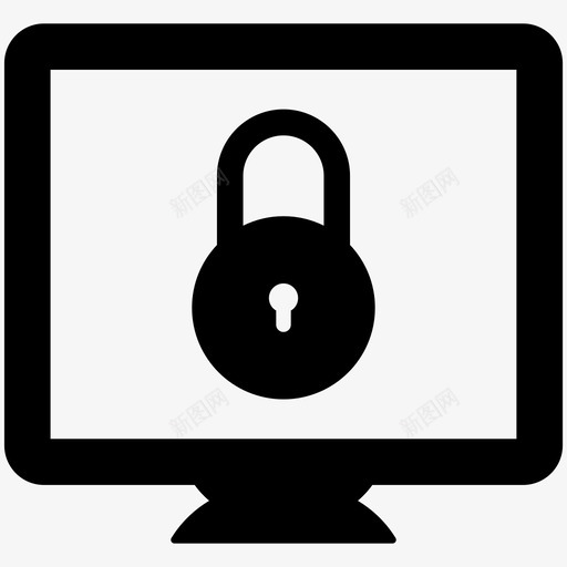 网络安全计算机安全数据保护图标svg_新图网 https://ixintu.com 互联网安全 安全网络托管 数据保护 网络安全 网络托管字形概念图标 计算机安全