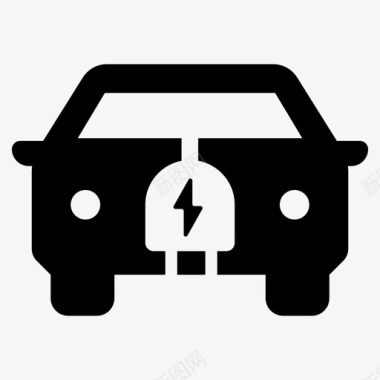 电动汽车充电清洁图标图标