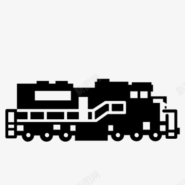 内燃机车动力火车图标图标