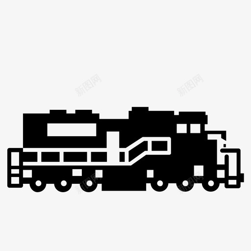 内燃机车动力火车图标svg_新图网 https://ixintu.com 内燃机车 动力 火车 火车运输 运输