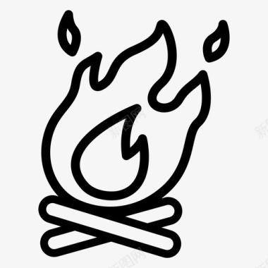 篝火烹饪激情图标图标
