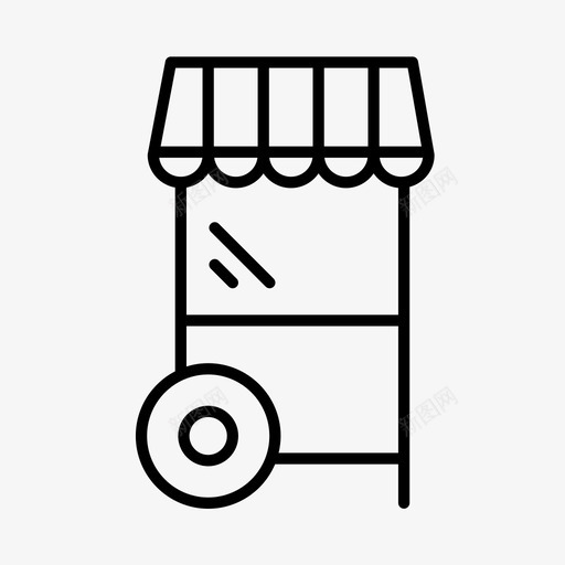供应商购物车市场图标svg_新图网 https://ixintu.com 供应商 市场 街头小贩 购物 购物车 零售