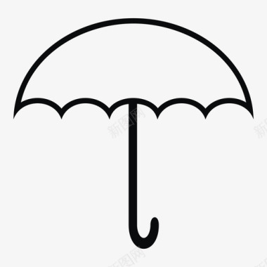 伞胸针丝绸图标图标