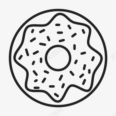 甜甜圈生日蛋糕图标图标