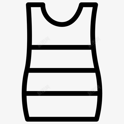 女性布料连衣裙图标svg_新图网 https://ixintu.com 女性 布料 服装线图标 着装 穿着 连衣裙