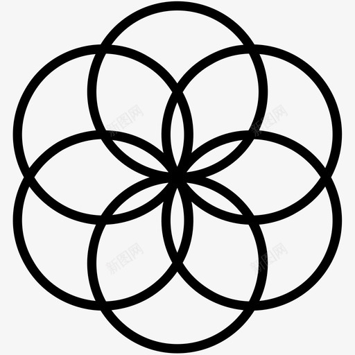 几何圆花图标svg_新图网 https://ixintu.com 几何 圆 形状 花