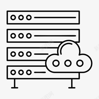 服务器云数据中心图标图标
