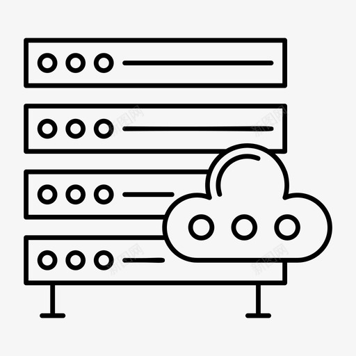 服务器云数据中心图标svg_新图网 https://ixintu.com web和seo行图标 云 存储 技术 数据中心 服务器