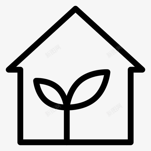 增长房地产住宅图标svg_新图网 https://ixintu.com 住宅 增长 房地产 房地产实线图标