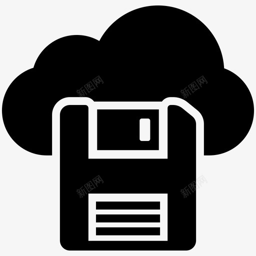云硬盘云备份云存储图标svg_新图网 https://ixintu.com 云备份 云存储 云硬盘 数据备份 数据恢复 网络托管字形概念图标 软盘