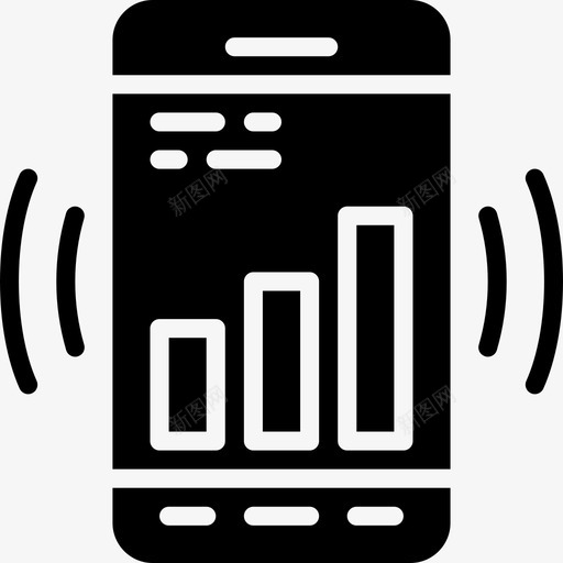 手机分析应用程序按钮图标svg_新图网 https://ixintu.com Pretycons基本要素固体 互动 应用程序 手机分析 按钮 文件 通信