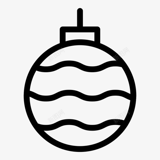 树装饰球装饰图标svg_新图网 https://ixintu.com 新年 新年树 树装饰 玻璃球 球 装饰