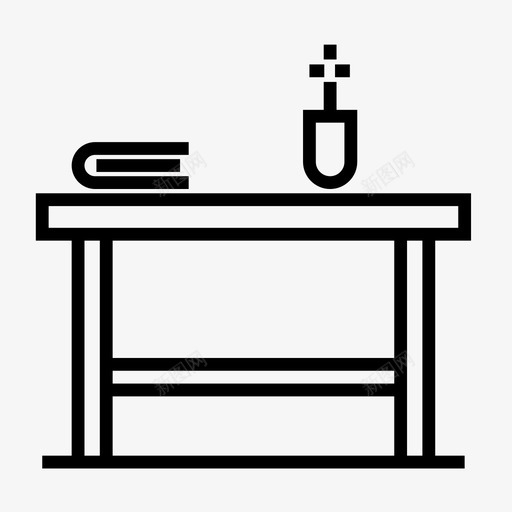 桌子家具内部图标svg_新图网 https://ixintu.com 内部 家具 工作台 杂项轮廓 桌子