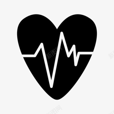 心脏心电图健康护理图标图标