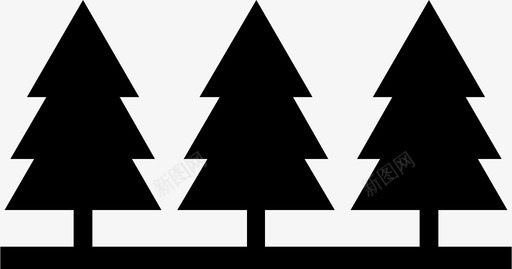 冷杉森林松树图标图标