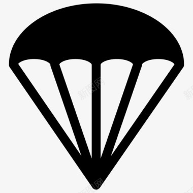 降落伞飞行运动图标图标