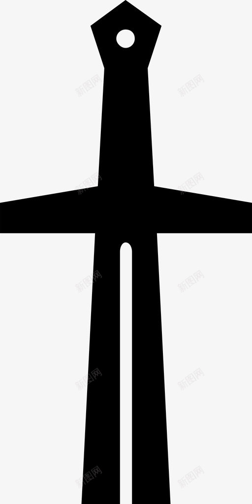 剑致命武器骑士图标svg_新图网 https://ixintu.com 中世纪 剑 致命武器 骑士