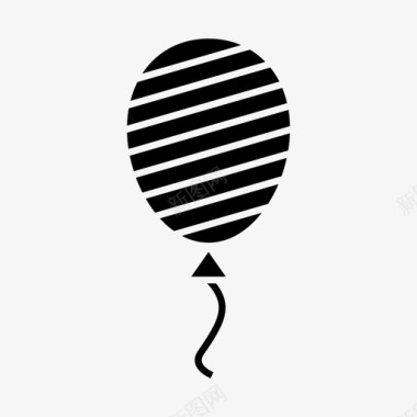 气球空气装饰图标图标